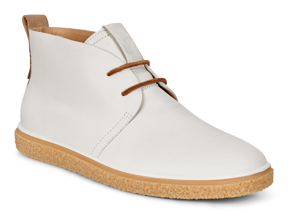 ECCO WOMENS CREPETRAY BOOTIE ‘WHITE/POWDER’