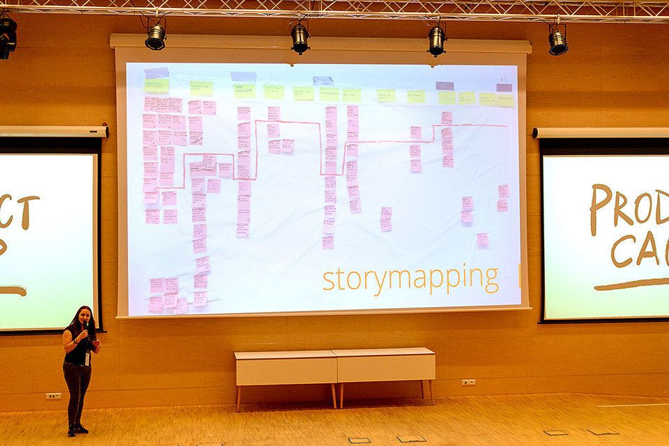 Wystąpienie podczas Product Camp 2017, fot.: T. Zwierzchowski