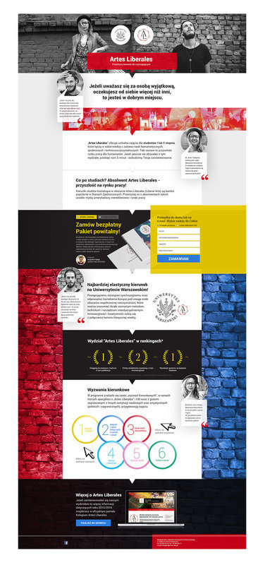 Agencja zaprojektowała i uruchomiła dwie alternatywne landing page dla kandydatów na studia I stopnia i II stopnia. Strony były promowane na głównej stronie UW.