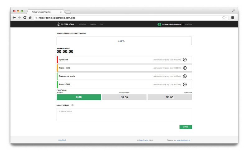 Screen of the user's preview.