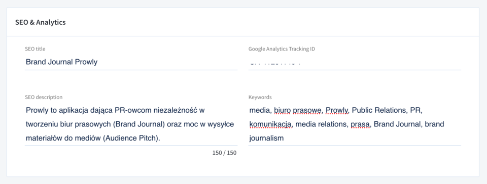 Stories -> Brand Journals -> Settings<br>