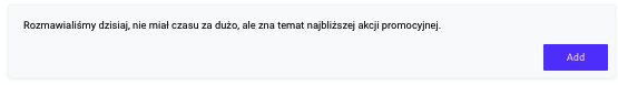 Notatki dodawane na bieżąco do kontaktów
