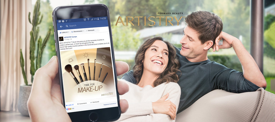 nowa komunikacja marki Artistry w SM