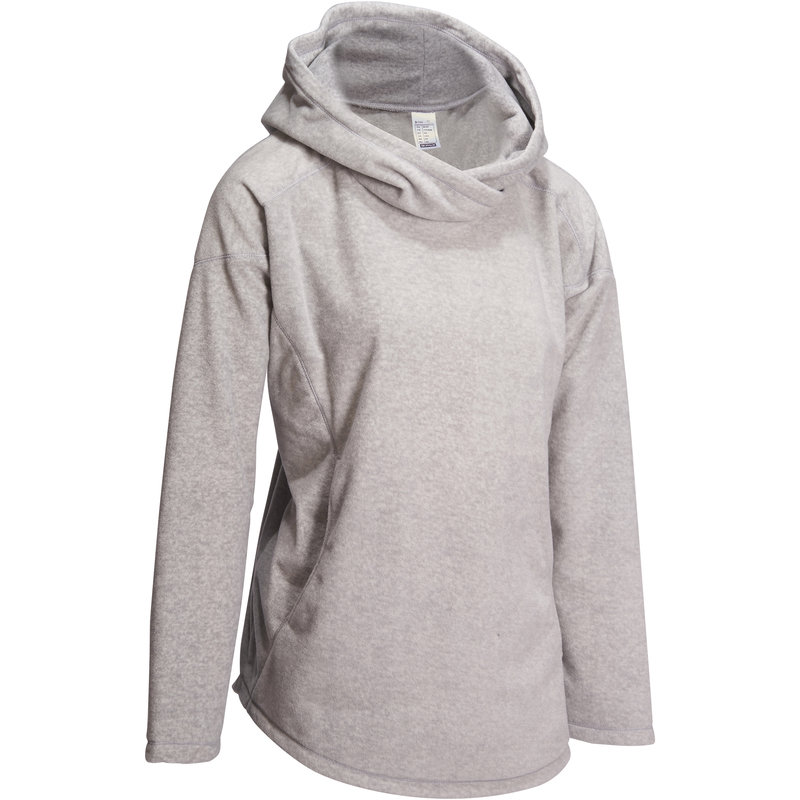 Decathlon, bluza polarowa do jogi Domyos, jasnoszara, cena 59,99 PLN.jpg