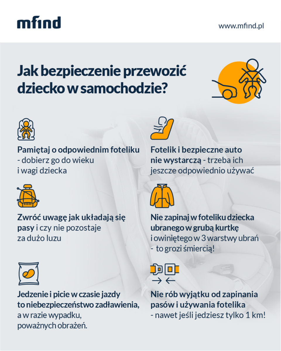 Jak bezpieczenie przewozić dziecko - infografika mfind.pl.png