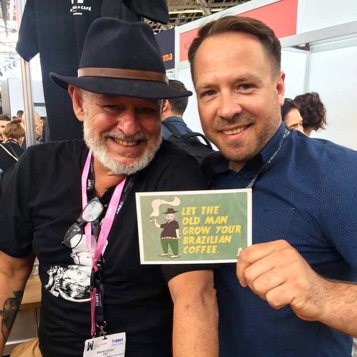 Łukasz Mrowiński i zaprzyjaźniony z Etno Cafe plantator z Brazylii, Bruno Souza